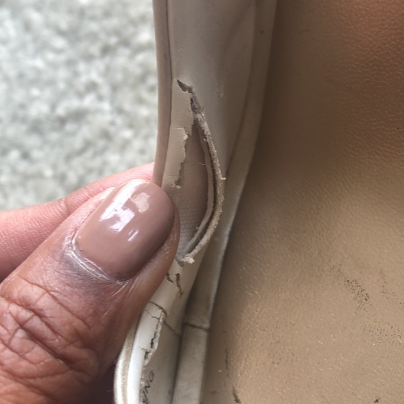 BCBG MAXAZRIA SATIN CREAM JEWELED PEEP TOE HEELS - Picture 14 of 15